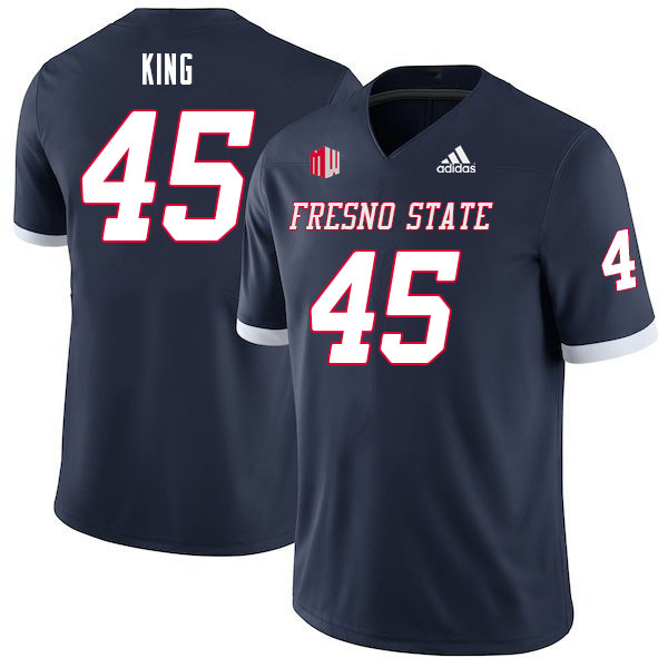 Men-Youth #45 Carson King Fresno State Bulldogs College Football Jerseys Sale-Navy